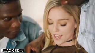 Blonde beauty Kali Rose gets fucked by six BBCs in a gangbang