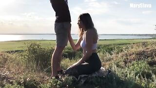 Girl is having a great sex right in the middle of training