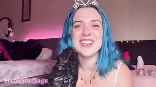 Huge cock machine fucks Princess hard and cummes in her ass