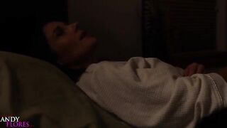 The teacher is too horny to sleep, so she entertains herself with a student