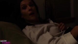The teacher is too horny to sleep, so she entertains herself with a student