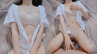 Beautiful petite Thai babe gets fucked hard and reaches intense orgasm!