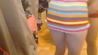 A cute school girl makes a blowjob and fucks at home