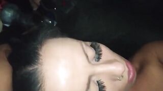 The girl is paying for her BMW ride with sex