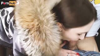 The husband did not expect a blowjob from his wife in the car