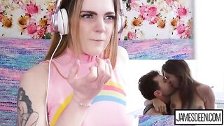 Carly Rae Summers reacts to the wildest James Deen vs Sara Luvv scene