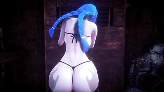 POV of Jinx getting fucked after destroying Piltover in League of Legends