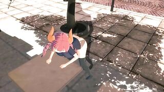 Hentai sex with Kobayashi and Iruru in 3D is what I like