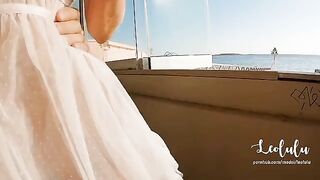 An adventure on an abandoned beach bar with a passionate couple