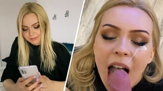 A beautiful neighbor came to visit and treated her to an incredible oral experience