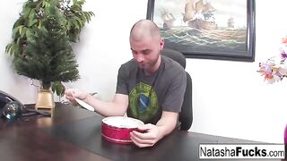 Natasha Nice gets her pussy railed by her boss after work