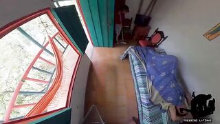 The maid got a young tourist from the hostel and fucked him hard