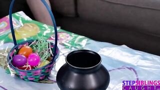 Step-Sis challenges her bro to find her secret Easter egg to get magic powers