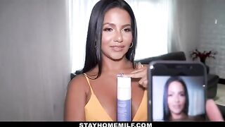 Busty stepmom Rose Monroe gets naked for her son’s camera
