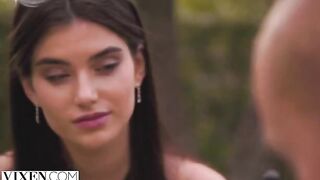 The innocent girl Stefany gets corrupted by the old guy Alberto in a steamy scene
