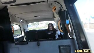 Fake Taxi Sabien Demonia in Fishnets gets fucked by a huge cock with her big naturals out