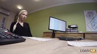 The woman is running out of money, so she turns to the loan agent