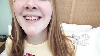 Redhead with freckles and red pubic hair gets her pussy railed in POV style