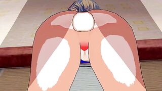 Bluegarden Rebecca from Edens Zero anime gets her pussy fucked hard