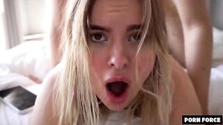 The girl with the beautiful gaze Miradavid has a brain deadening orgasm