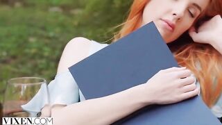 Redhead Scarlett has sex to forget the sorrow