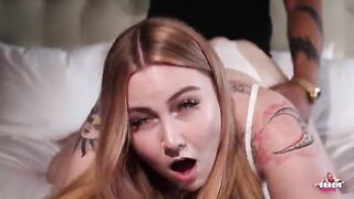 Gracie Squirts, PAWG with tattoos, gets her pussy filled with BBC in a steamy scene