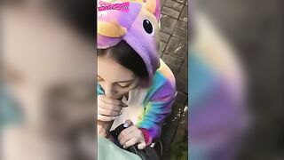 A girl ran away after getting fucked outdoors in this hot scene