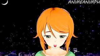 Minecraft hack and slash with a hot alex hentai in a sexy skirt