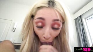 Pervert guy fucked his stepsis, she loves sucking dick-shaped toys