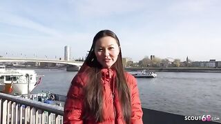 First time rimming and sex - Asia college girl Luna I gets picked up and fucked hard by German Scout