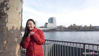 First time rimming and sex - Asia college girl Luna I gets picked up and fucked hard by German Scout