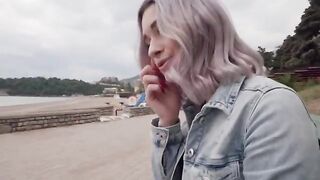 A hot woman had sex with a real stranger in this video