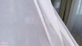 Amateur couple on vacation gets creampied and tit-fucked in nature