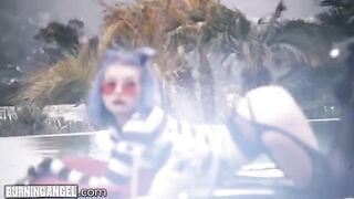 The goth princess Arya Fae gets her tight ass gapped hard