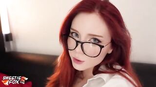 A secretary girl is having sex with her boss after work