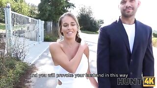 The husband cums while watching his wife getting fucked by a stranger