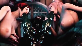 Hentai 3D uncensored Full Moon 2 Gangbang, intense DP action awaits