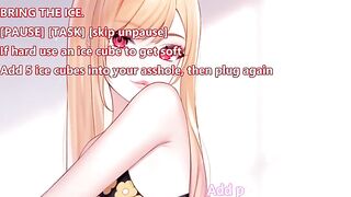 A hot femdom girl tortures her boyfriend through hentai