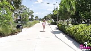 The couple has fun on roller skates and goes to fuck