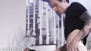 Owen Gray cums into freshly gapped ass of goth Charlotte Sartre