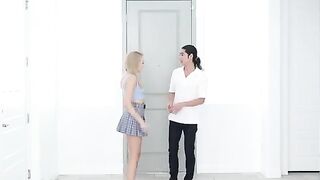 Skinny blonde Madison Summers fucked by a kitchen appliance in a passionate scene