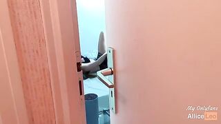 I spy on my stepsister as she masturbates then I offered her my cock and she accepted!