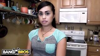 Latina maid Eva Saldana gets her pussy stuffed with BBC