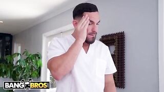 Peter Green massages the sexy boobs of busty blonde Blake Blossom