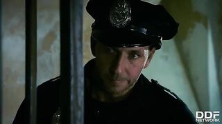 Hot blonde hooker Rosella Visconti gets fucked by police officer and his wife