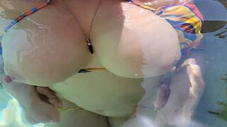 Step sister gets caught jerking off in the hot tub jets