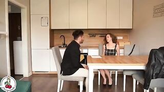 A sexy girl had to have sex with a real estate agent to get a discount on the rent