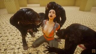 A bearded man was eaten by a furry monster in the jungle