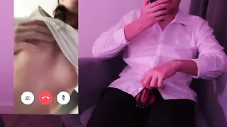 The guy broke off in front of his husband during a video call