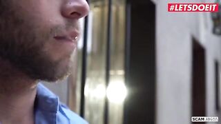 Two sexy babes seduced the guard to fuck them both in a steamy scene